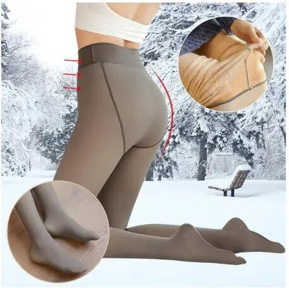 🔥LAST DAY 50% OFF🔥 Flawless Legs Fake Translucent Warm Plush Lined Elastic Tights