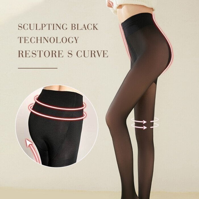 🔥LAST DAY 50% OFF🔥 Flawless Legs Fake Translucent Warm Plush Lined Elastic Tights